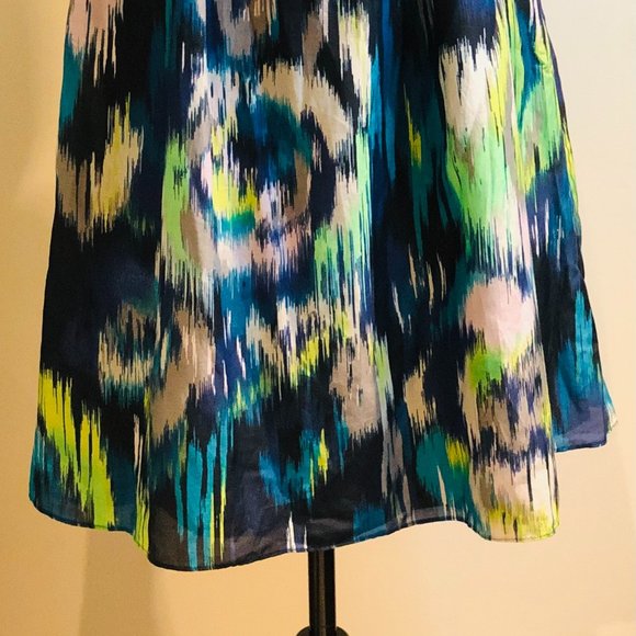 Ann Taylor LOFT Abstract Print One Shoulder Dress - Picture 8 of 16